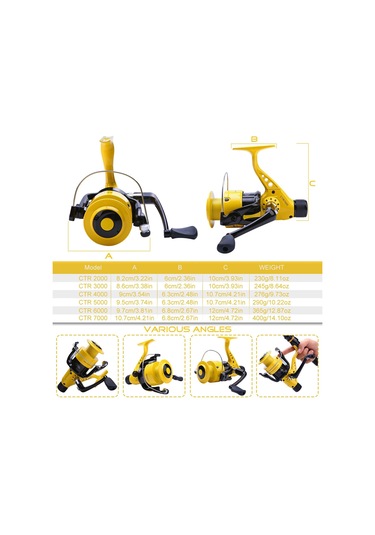 Balıkçılık Makaraları Dönen Balıkçılık Makarası Sol/sağ Değiştirilebilir Katlanabilir Saplı Hafif Balıkçılık Makarası 3000