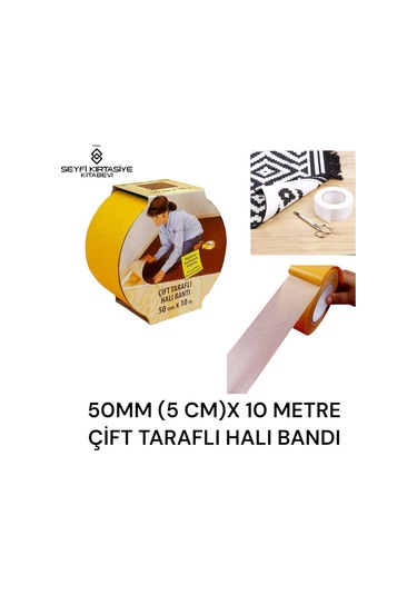 Çift Taraflı Kaydırmaz Halı Bandı İnce 5cmx10 Metre Diğer