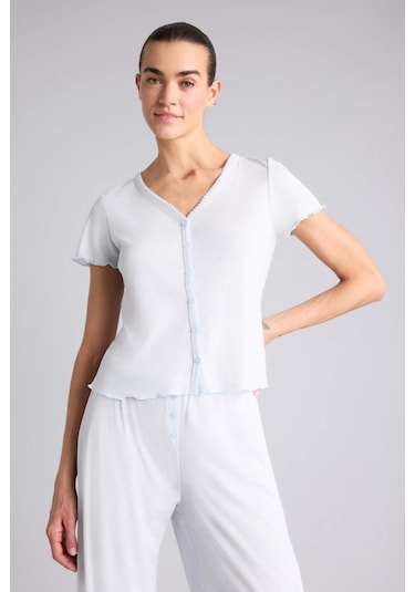 Defacto Kısa Kollu Pijama Üstü G4623AX26SM