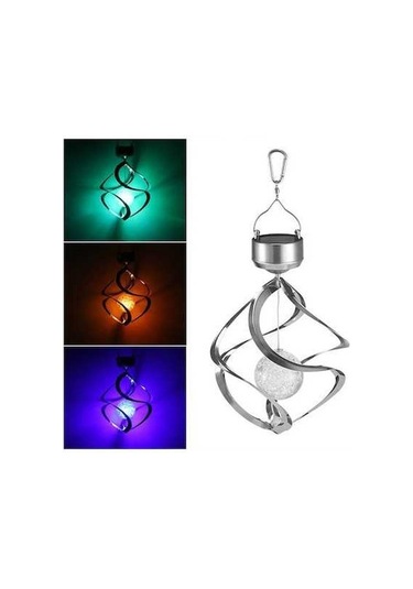 Opulentliving Güneş Enerjili Çelik Çanak Lamba - Renk Değişen Led Bahçe Dekoru, Su Geçirmez Gümüş Gümüş