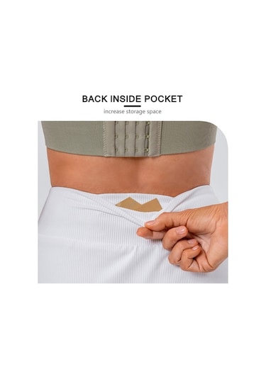 Fortunelane Yüksek Bel Spor Etek Kısa Şortlu, Anti-slip Hızlı Kuruyan, Yoga Tenis Golf İçin, Sırtı Kapanan Kadın Spor Giyimi Beya Beyaz