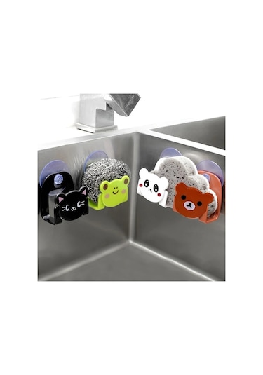 Xuweiwei Yeşil Kurbağa Şekilli Banyo Süngeri Ve Mutfak Organizatörü Yeşil