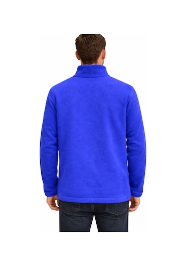Mekaizen Unisex Polar Ceket Fermuarlı, 3 Cepli Ve Sıcak Tutar Mavi
