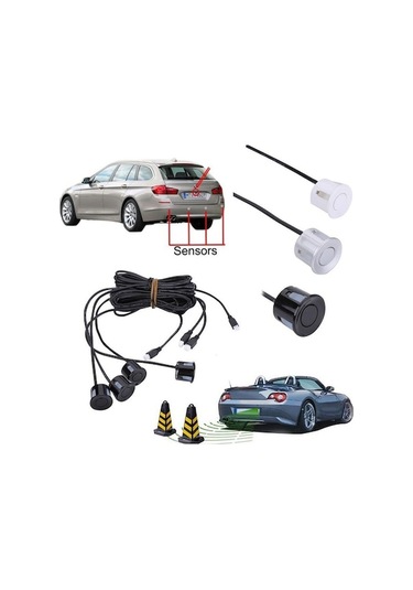 Novahub Siyah 4 Adet Otopark Geri Vites Yardımı Sensörleri Radar Probu Yedekleme Yardım Parçaları