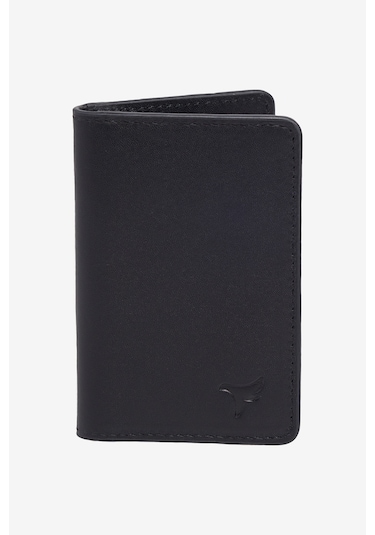 Erkek Sıyah Suni Deri Kartlık Siyah