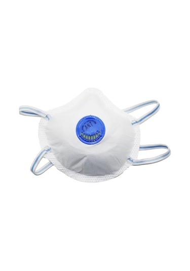 Ant Beyaz Ventilli Ffp2 Nr Toz İş Güvenlik Sanayi Boya Konik Maske - 25 Adetlik 5 Paket