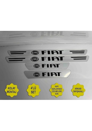 Fiat Palio İle Uyumlu Kapı Eşiği Koruyucu Ön - Arka 4'lü Set