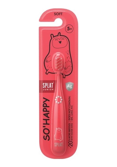 Splat Junior So Happy diş fırçası 5+ Yaş Kırmızı