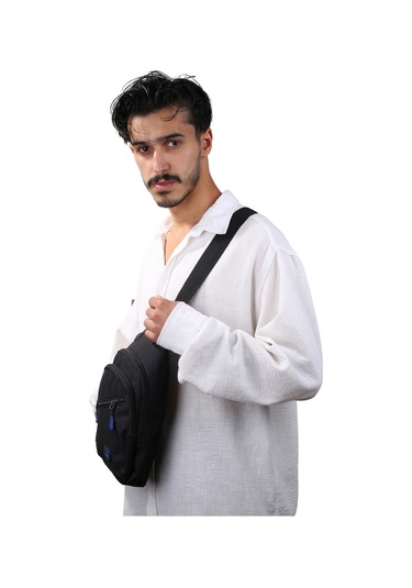 Seventeen 3475 Erkek Kanvas Body Bag Çapraz Çanta Siyah