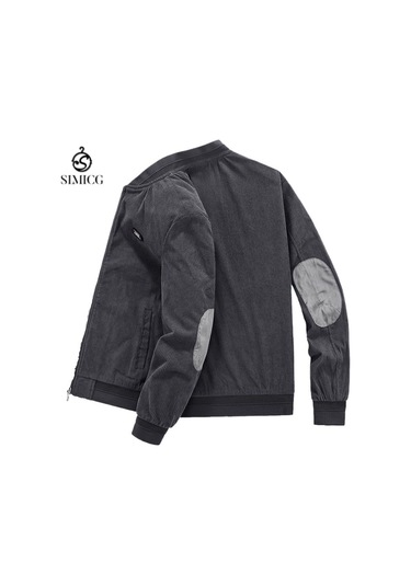 Erkek Kışlık İş Kıyafeti Bol Üst Kalın Ceket Gri