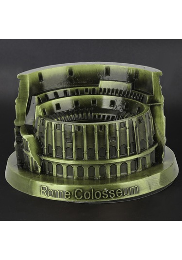 Kangvka Bronz Romen Koloseum Modeli - Demir Heykel Dekorasyon - Ev Mutfak Ofis Dekoru - Turizm Hatıra Hediyesi