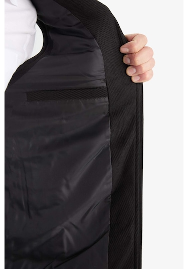 Defacto Slim Fit Dar Kesim Dik Yaka Fermuarlı Yelek D7536ax25aubk27 Siyah