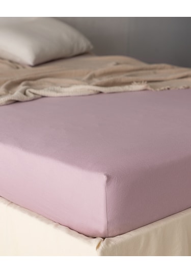 Belle Tek Kişilik Plus Lastikli Bambu Çarşaf - Açık Mürdüm 8684427048917 Çok Renkli