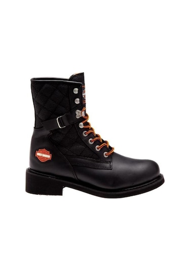 Harley Davıdson New Worker Erkek Sıyah Deri Bot Siyah