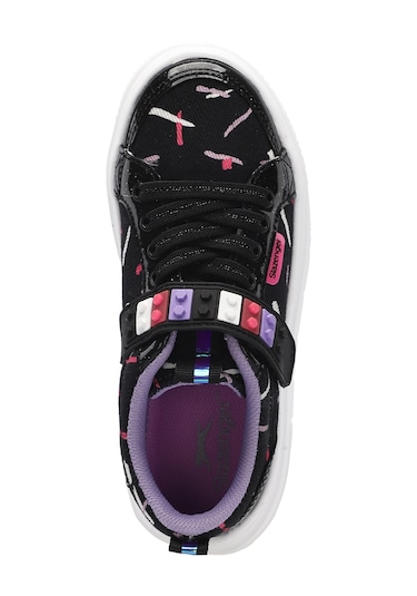 Slazenger NUMANCIA Çocuk Cırt Cırtlı Siyah / Mor Günlük Spor Ayakkabısı