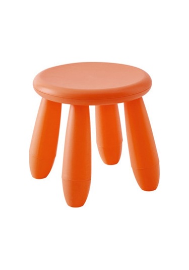 Sones Renkli Çocuk Taburesi Sandalye Bebek Taburesi Plastik Anaokulu Taburesi Turuncu