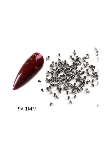 Tszs 1/2/3mm Sivri Metal Çiviler Altın Gümüş Siyah Çivi Sanat Charms Tiny Sopa Koni Çiviler Tırnak Parçaları Noktalar Zanaat Dıy Dekorasyon Koyu Gri