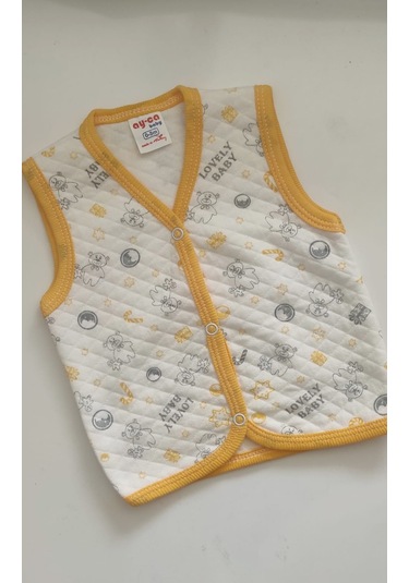 Bebek Yelek 03/3-6/6-9 ay Pamuklu Penye Sarı