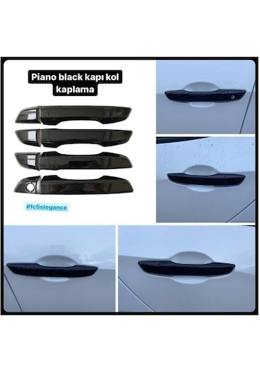Civic Fc5 İçin Uyumlu Dış Kapı Kolu Piano Black Parlak Siyah 2016-2021