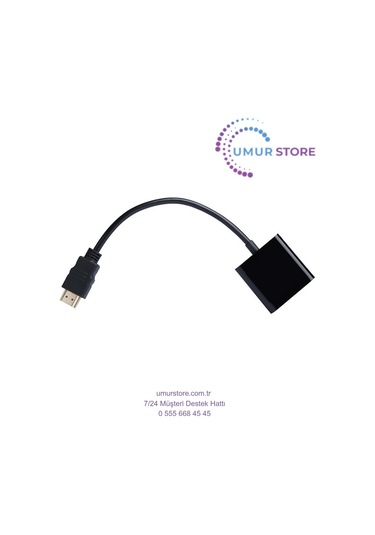 Hdmı To Vga Dijital - Analog, Full Hd 1080p,tak Çalıştır Görüntü Dönüştürücü Kablo