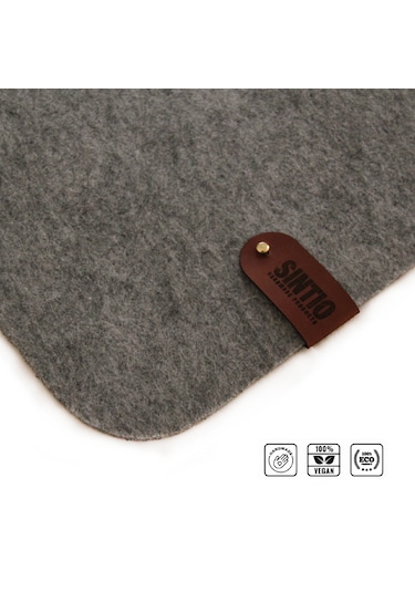 Sintio 50x100 Kaydırmaz Taban İlaveli Keçe Mousepad Açık Gri