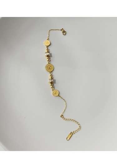 Kadın Çelik Ata Bileklik Altın Renk Çelik