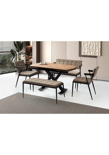 Mobilgen Sadece Masa Diş Budak 130+52 Still Açılabilir Masa Dişbudak - Siyah