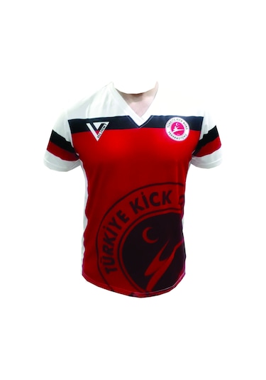 Kick Boks Tişörtü & Kick Boks Point Tişörtü & Maç Tişörtü Beyaz - Kırmızı