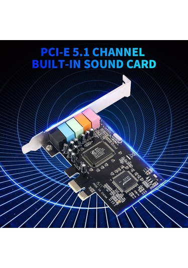 Mufunye Pcı-e Dahili Ses Kartı Cmı8738, 5.1 Ses Kanalı, 6 Kanal Surround Çıkışı, Masaüstü Bilgisayarlar İçin