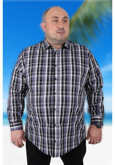 Starbattal Büyük Beden Erkek Gömlek Estacional 23373 SIYAH Siyah