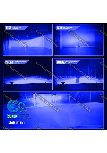 C9 Trio Üç Renk Led Xenon Far Ampulü Deli Mavi Beyaz Gün Işığı 209502006