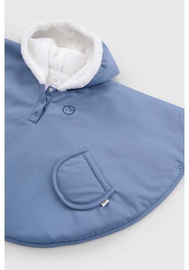 Su Geçirmez Bebek Panço Mavi Yağmurluk Mavi