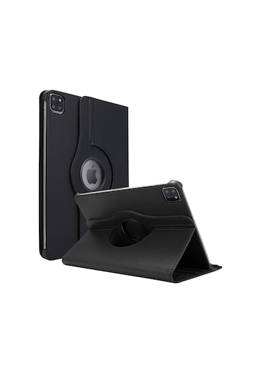 Microsonic iPad Uyumlu Pro 11 Uyumlu`` 2022 4. Nesil Kılıf (A2759-A2435-A2761-A2762) 360 Rotating Stand Deri Siyah