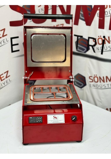 Sönmez Manuel 6 Bölmeli Kahvaltı Tabağı Kapatma Makinesi Red