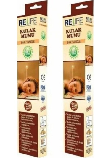 Relife Kulak Temizleme Mumu Çubuğu 2 Kutu 4 Çubuk