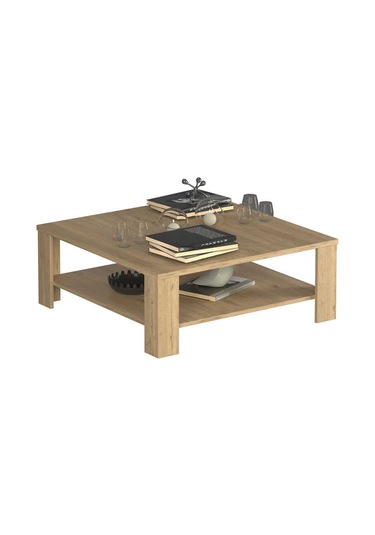 New Line Kare Orta Sehpa - Florida Meşe 90x42x90 Cm Kahverengi