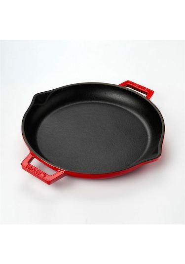 Lava Döküm Yuvarlak Kızartma Tavası Çift Kulplu 30cm