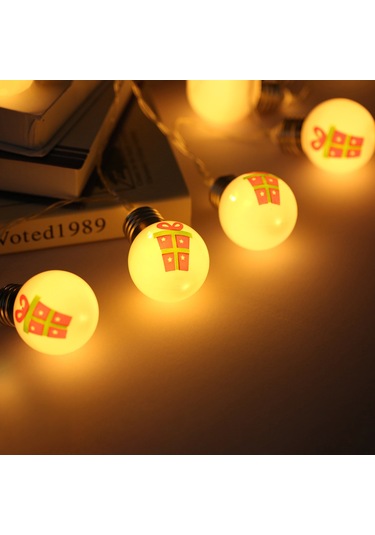 Hfambition 1.5m 10 Led Noel Hediyesi Desenli Sürekli Aydınlatma Işık Zinciri - Noel Ve Özel Gün Dekorasyonu Pil Dahil Değil Diğer