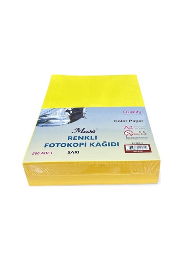 Masis A4 Renkli Fotokopi Kağıdı 500 Lü Sarı