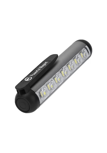 Jeemson Taşınabilir Usb-c Şarjlı 7 Led Cob + Ana Led El Feneri - Mıknatıslı, Kalem Klipsli, Hafif 112 Karakter Altın