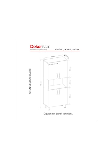 Dekorister William Çok Amaçlı Dolap