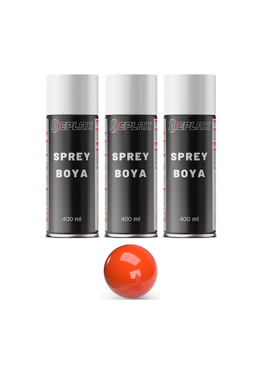 3 Adet Ral 2004 Turuncu Sprey Boya 400 Ml.