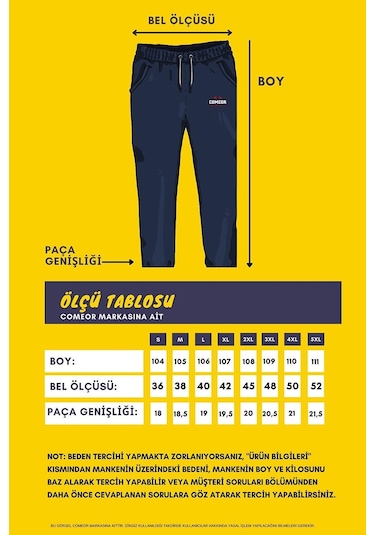 Comeor Erkek 4'lü Eşofman Altı Fermuar Cep Nakış Detaylı Düz Paça Rahar Kesim 001 Comeor Erkek 4'lü Eşofman Altı Fermuar Cep Nakış Detaylı Düz Paça Rahar Kesim 001