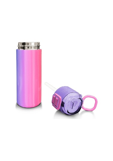 Kids Renk Geçişli Desenli 4 Lü Okul Çanta Seti Okul Çantası, Beslenme, Kalemlik, Matara Çok Renkli