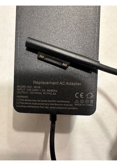 Microsoft Uyumlu Surface Pro7 Adaptör 15 Volt 4 Amper 5 Volt 2.4 Amper Surface Adaptör