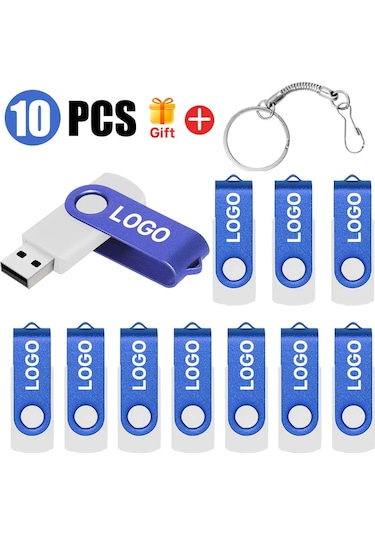 10 Adet/grup Usb 2.0 Flash Sürücü 64 Gb 128 Gb Kalem Sürücü 16 Gb Pendrive 32 Blue 2.0 1gb Diğer