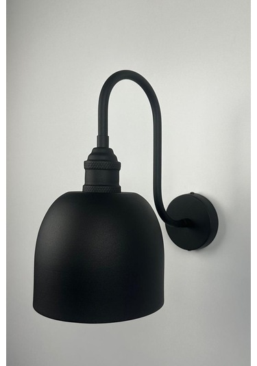 Nolvo Siyah Renk Aplik Tekli Duvar Lambası Salon Koridor Restoran Dekoratif Aplikleri Siyah