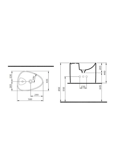 Bocchi Etna 1343-001-0126 Tezgah Üstü Monoblok Banklı Lavabo Batarya Beyaz