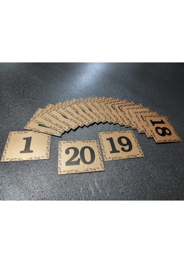 Kapı Numarası  5.5x6.5 Cm  Kendinden Yapışkanlı No:1 Den 20’E