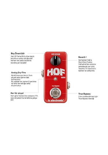 Tc Electronic Toneprint Hall Of Fame Mini Reverb Pedalı